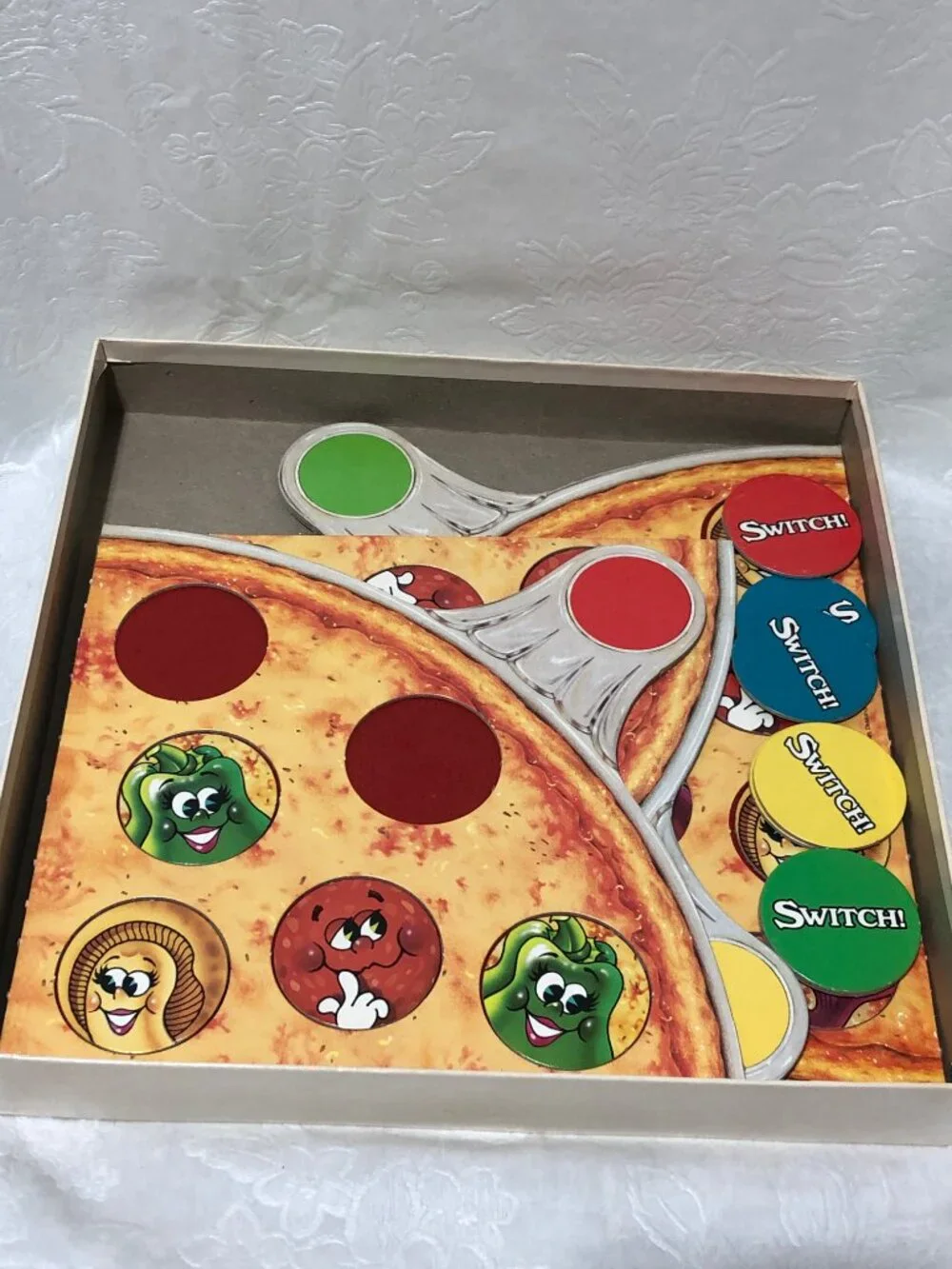 Vtg Pizza Party Board Game Parker Bros 1987 Near Complete Missing 2 pcs